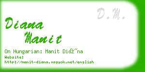 diana manit business card